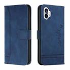 For Nothing Phone 1 Retro Skin Feel Horizontal Flip Leather Phone Case(Blue) - 1