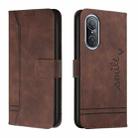 For Huawei nova 9 SE Retro Skin Feel Horizontal Flip Leather Phone Case(Coffee) - 1