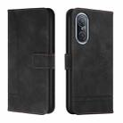 For Huawei nova 9 SE Retro Skin Feel Horizontal Flip Leather Phone Case(Black) - 1