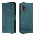 For Huawei nova 9 SE Retro Skin Feel Horizontal Flip Leather Phone Case(Army Green) - 1