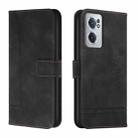 For OnePlus Nord CE 2 5G Retro Skin Feel Horizontal Flip Leather Phone Case(Black) - 1