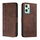 For OnePlus Nord 2 Lite 5G Retro Skin Feel Horizontal Flip Leather Phone Case(Coffee) - 1