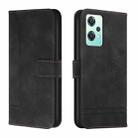 For OnePlus Nord 2 Lite 5G Retro Skin Feel Horizontal Flip Leather Phone Case(Black) - 1