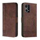 For Oppo F21 Pro 4G Retro Skin Feel Horizontal Flip Leather Phone Case(Coffee) - 1