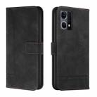 For Oppo F21 Pro 4G Retro Skin Feel Horizontal Flip Leather Phone Case(Black) - 1