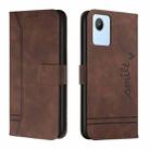 For Realme C30 Retro Skin Feel Horizontal Flip Leather Phone Case(Coffee) - 1