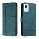 For Realme C30 Retro Skin Feel Horizontal Flip Leather Phone Case(Army Green) - 1