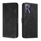 For Realme C35 Retro Skin Feel Horizontal Flip Leather Phone Case(Black) - 1