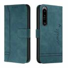 For Sony Xperia 1 IV Retro Skin Feel Horizontal Flip Leather Phone Case(Army Green) - 1