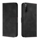 For Sony Xperia 10 IV Retro Skin Feel Horizontal Flip Leather Phone Case(Black) - 1