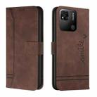 For Xiaomi Redmi 10A Retro Skin Feel Horizontal Flip Leather Phone Case(Coffee) - 1