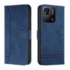 For Xiaomi Redmi 10A Retro Skin Feel Horizontal Flip Leather Phone Case(Blue) - 1