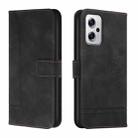 For Xiaomi Redmi Note 11T Pro Retro Skin Feel Horizontal Flip Leather Phone Case(Black) - 1