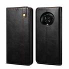 For Honor Magic4 Pro Simple Wax Crazy Horse Texture Leather Phone Case(Black) - 1