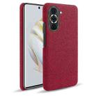 For Huawei nova 10 Pro Cloth Coated Hard Plastic Phone Case(Red) - 1