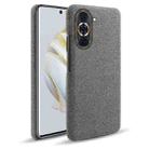 For Huawei nova 10 Pro Cloth Coated Hard Plastic Phone Case(Grey) - 1