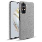 For Huawei nova 10 Cloth Coated Hard Plastic Phone Case(Light Grey) - 1