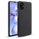 For Xiaomi Poco M4 5G Cloth Coated Hard Plastic Phone Case(Black) - 1