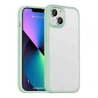 For iPhone 14 Plus Shadow Series Frosted Airbag Shockproof Phone Case (Green) - 1