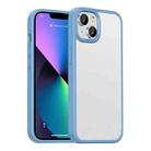 For iPhone 14 Plus Shadow Series Frosted Airbag Shockproof Phone Case (Light Blue) - 1