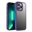 For iPhone 12 Pro Shadow Series Frosted Airbag Shockproof Phone Case(Purple) - 1