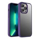 For iPhone 12 Pro Max Shadow Series Frosted Airbag Shockproof Phone Case(Purple) - 1