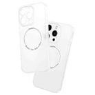 For iPhone 13 Magsafe Magnetic Frosted PP Phone Case(Transparent White) - 1