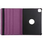 For iPad Pro 12.9 2022 / 2021 / 2020 Litchi Texture Horizontal Flip 360 Degrees Rotation Leather Tablet Case with Holder(Purple) - 4