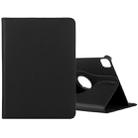 For iPad Pro 12.9 2022 / 2021 / 2020 Litchi Texture Horizontal Flip 360 Degrees Rotation Leather Tablet Case with Holder(Black) - 1