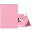 For iPad Pro 12.9 2022 / 2021 / 2020 Litchi Texture Horizontal Flip 360 Degrees Rotation Leather Tablet Case with Holder(Pink) - 1