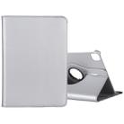 For iPad Pro 12.9 2022 / 2021 / 2020 Litchi Texture Horizontal Flip 360 Degrees Rotation Leather Tablet Case with Holder(Silver) - 1