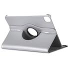 For iPad Pro 12.9 2022 / 2021 / 2020 Litchi Texture Horizontal Flip 360 Degrees Rotation Leather Tablet Case with Holder(Silver) - 6
