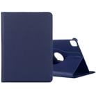 For iPad Air 13 2024 / iPad Pro 12.9 2022 / 2021 / 2020 Litchi Texture Horizontal Flip 360 Degrees Rotation Leather Tablet Case with Holder(Blue) - 1
