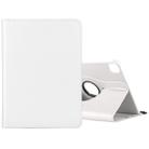 For iPad Pro 12.9 2022 / 2021 / 2020 Litchi Texture Horizontal Flip 360 Degrees Rotation Leather Tablet Case with Holder(White) - 1