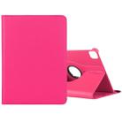 For iPad Pro 11 2022 / 2021 / 2020 / iPad Air 2020 10.9 Litchi Texture Horizontal Flip 360 Degrees Rotation Leather Tablet Case with Holder(Rose Red) - 1