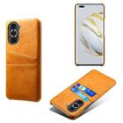 For Huawei nova 10 Pro Calf Texture Card Slots PC+PU Leather Phone Case(Orange) - 1