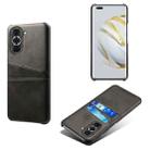 For Huawei nova 10 Pro Calf Texture Card Slots PC+PU Leather Phone Case(Black) - 1