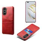 For Huawei nova 10 Pro Calf Texture Card Slots PC+PU Leather Phone Case(Red) - 1