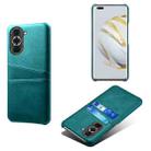 For Huawei nova 10 Pro Calf Texture Card Slots PC+PU Leather Phone Case(Green) - 1