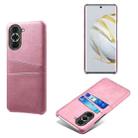 For Huawei nova 10 Calf Texture Card Slots PC+PU Leather Phone Case(Pink) - 1