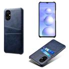 For Xiaomi Poco M4 5G Calf Texture Card Slots PC+PU Leather Phone Case(Blue) - 1