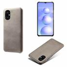 For Xiaomi Poco M4 5G Calf Texture PC + PU Phone Case(Grey) - 1