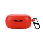 Silicone Bluetooth Earphone Case with Carabiner For JBL Live Pro 2(Red) - 1