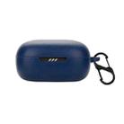 Silicone Bluetooth Earphone Case with Carabiner For JBL Live Pro 2(Dark Blue) - 1