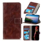 For Huawei P40 Lite / Nova 6 SE Vintage Crazy Horse Pattern PU + Left and Right Open with Photo Frame & Bracket & Positive and Negative Buckle(Brown) - 1
