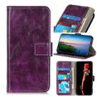For Huawei P40 Lite / Nova 6 SE Vintage Crazy Horse Pattern PU + Left and Right Open with Photo Frame & Bracket & Positive and Negative Buckle(Purple) - 1