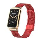 For Xiaomi Mi Band 7 Pro Milan Buckle Steel Metal Watch Band(Red) - 1