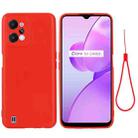 For Realme C31 4G Pure Color Liquid Silicone Shockproof Full Coverage Phone Case(Red) - 1