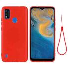 For ZTE Blade A51 2021 Pure Color Liquid Silicone Shockproof Full Coverage Phone Case(Red) - 1