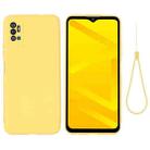 For ZTE Blade A71 2021 Pure Color Liquid Silicone Shockproof Full Coverage Phone Case(Yellow) - 1